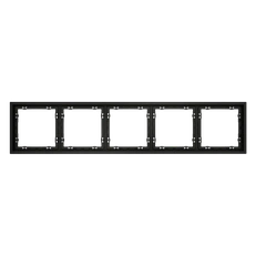Изображение Рамка пластиковая VOLTUM S70 на 5 постов (черный матовый)
